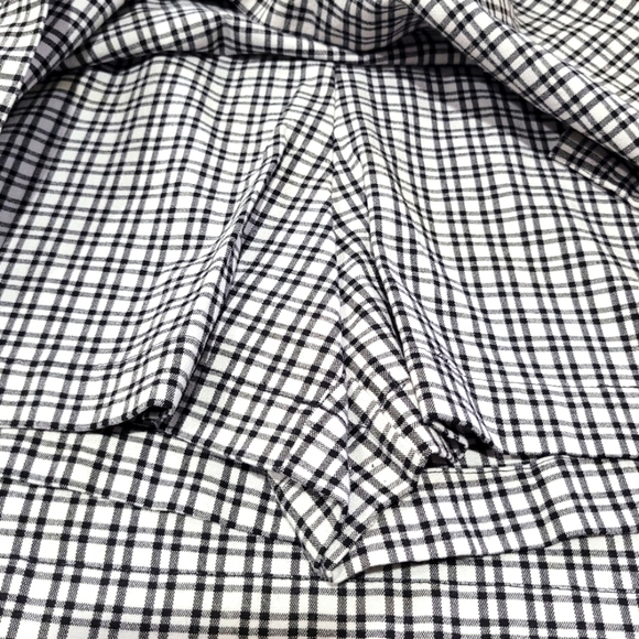 16W Stretchy Checkered Mini Skort with Side Zipper and Slits - Picture 4 of 7